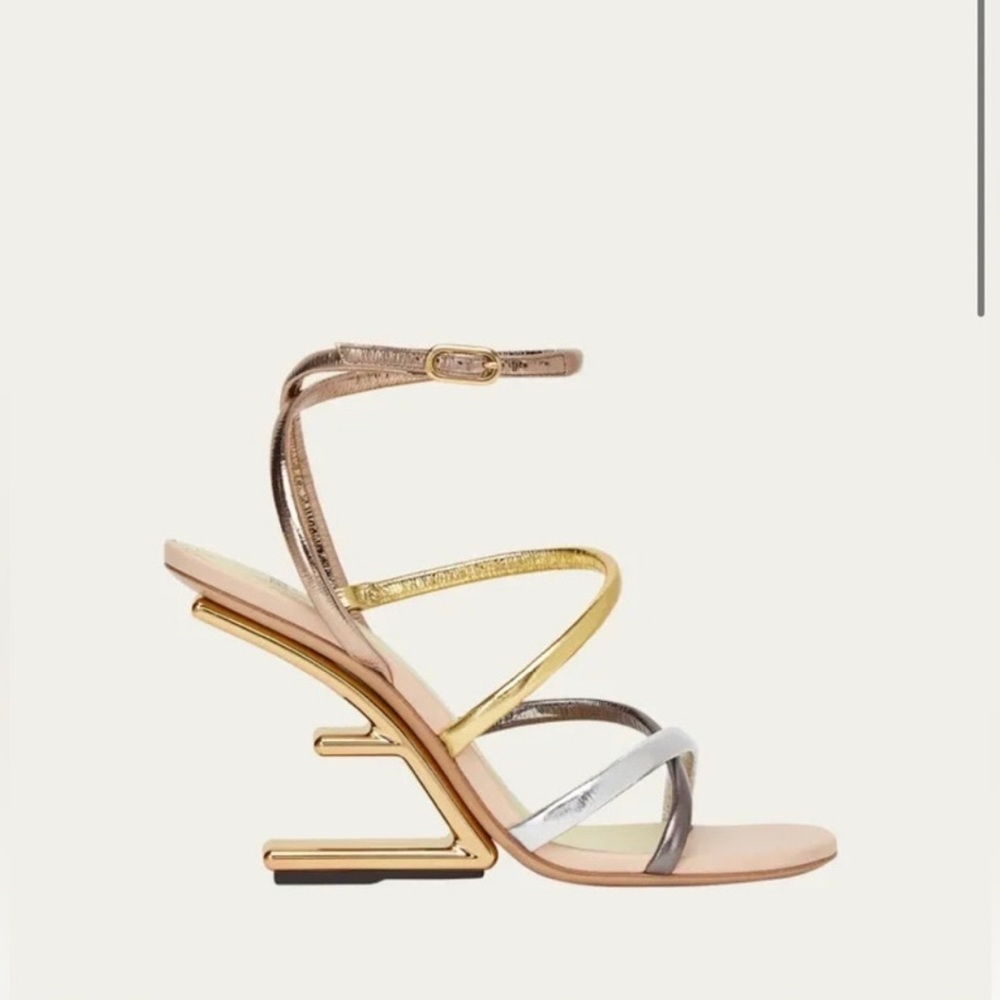 ***SOLD*** Fendi Metallic Colorblock Sandals